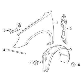 Chrysler OE - Fender & Components (Sedan)