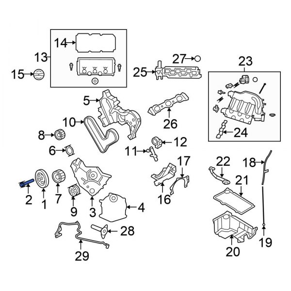 Engine Crankshaft Pulley Bolt