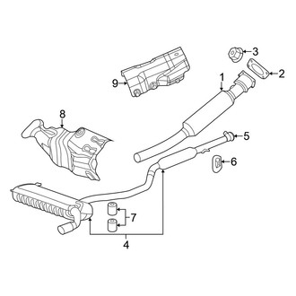 Chrysler OE - Exhaust System - Exhaust Components (Sedan 2.4L)