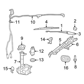 Chrysler OE - Windshield - Wiper & Washer Components (Sedan)