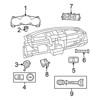 Chrysler OE - Instrument Panel - Cluster & Switches (Limited / LX / Touring Sedan)