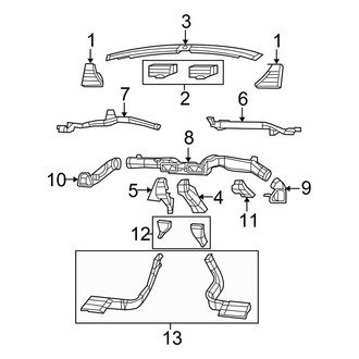 Chrysler OE - Instrument Panel - Ducts (Sedan)