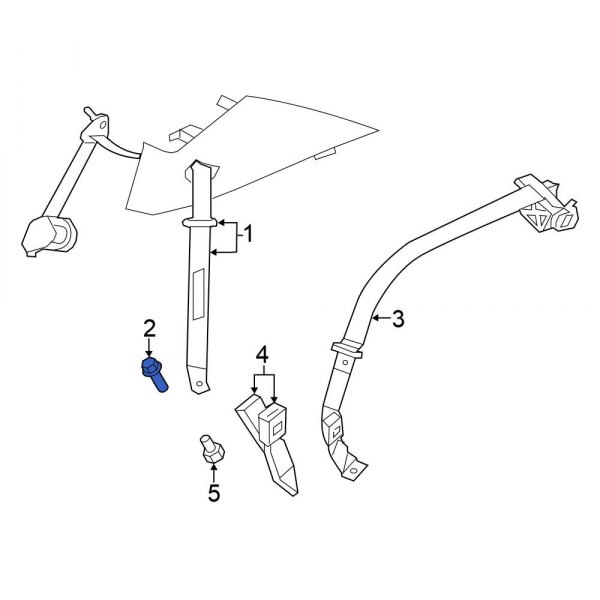 Seat Belt Shoulder Belt Bolt