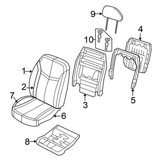Chrysler OE - Seats & Tracks - Front Seat Components (Premium Cloth Seats (C7)), (Sedan)