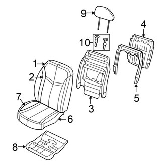 Chrysler OE - Seats & Tracks - Front Seat Components (Leather Seats (CL)), (Sedan)