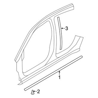 Chrysler OE - Pillars, Rocker & Floor - Exterior Trim (Sedan)