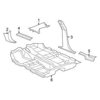 Chrysler OE - Pillars, Rocker & Floor - Interior Trim (Sedan)