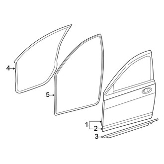 Chrysler OE - Front Door - Door & Components (Sedan)