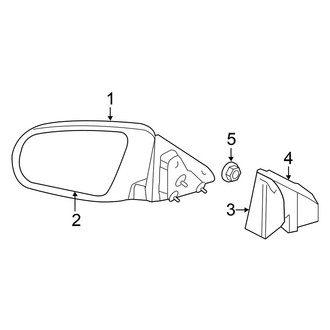 Chrysler OE - Front Door - Outside Mirrors (Sedan)