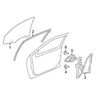 Chrysler OE - Front Door - Glass & Hardware (Sedan)