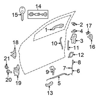 Chrysler OE - Front Door - Lock & Hardware (Sedan)