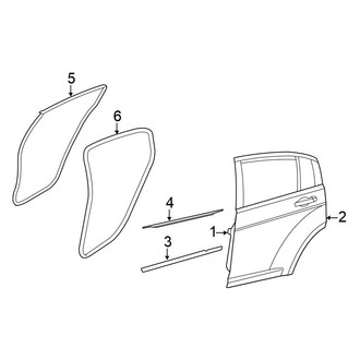Chrysler OE - Rear Door - Door & Components (Sedan)