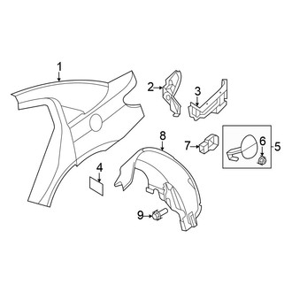 Chrysler OE - Quarter Panel & Components (Sedan)