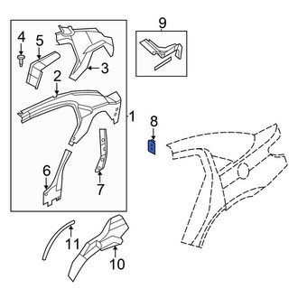Chrysler OE - Rear Door Lock Striker Plate