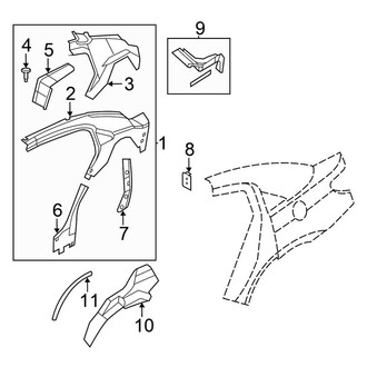 Chrysler OE - Quarter Panel - Inner Structure (Sedan)