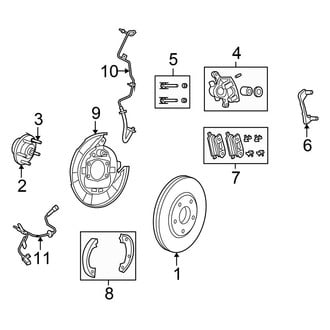 Chrysler OE - Rear Suspension - Brake Components (Sedan)