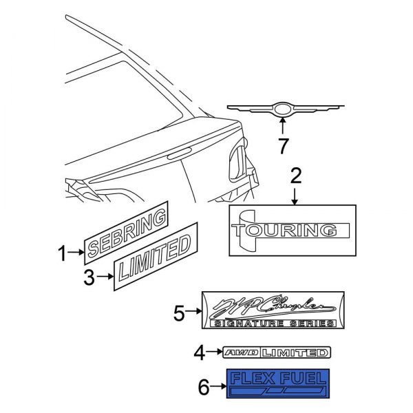 Deck Lid Emblem