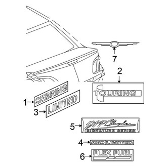 Chrysler OE - Trunk Lid - Exterior Trim (Sedan)
