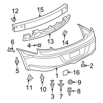 Chrysler OE - Rear Bumper - Bumper & Components (Sedan)