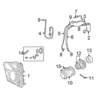 Chrysler OE - Air Conditioner & Heater - Condenser, Compressor & Lines (2.4L)