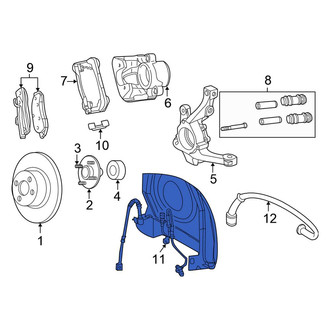 Chrysler OE - Front Left ABS Wheel Speed Sensor