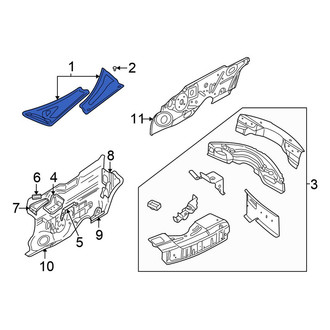 Chrysler OE - Left Cowl Cover