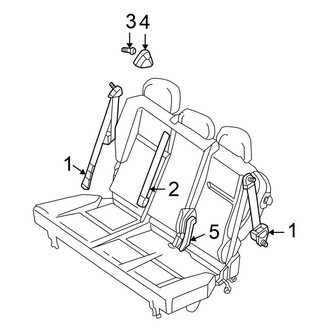 Chrysler OE - Restraint Systems - Rear Seat Belts