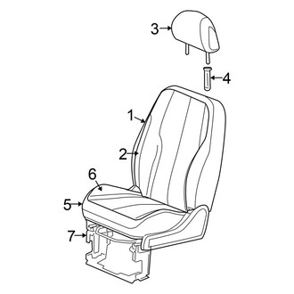 Chrysler OE - Seats & Tracks - Front Seat Components (Wagon)
