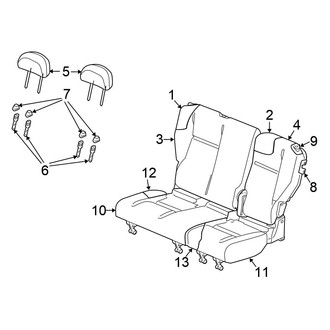 Chrysler OE - Seats & Tracks - Rear Seat Components (Wagon)