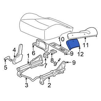Chrysler OE - Left Lower Seat Track Cover