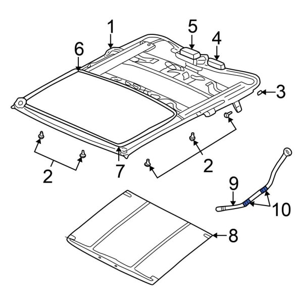 Chrysler OE 6016236 Sunroof Drain Hose Clip