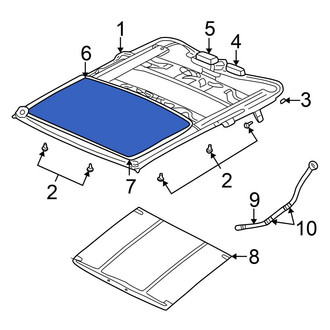 Chrysler OE - Sunroof Glass