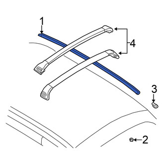 Chrysler OE - Left Roof Luggage Carrier Side Rail