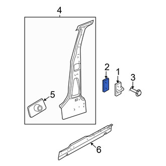 Chrysler OE - Front Door Lock Striker Plate Spacer