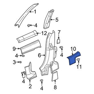Chrysler OE - Rear Left Door Sill Plate