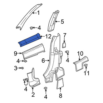 Chrysler OE - Front Left Door Trim Sill Plate Insert