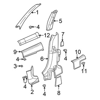 Chrysler OE - Pillars, Rocker & Floor - Interior Trim (From 2/1/01)