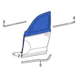 Chrysler OE - Front Left Door Shell