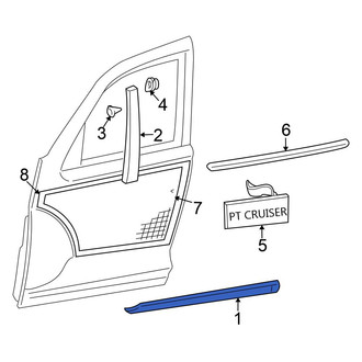Chrysler OE - Front Lower Door Molding