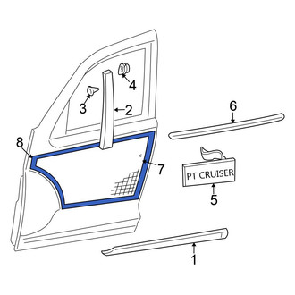 Chrysler OE - Front Lower Door Molding