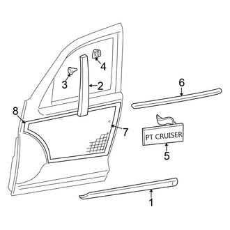 Chrysler OE - Front Door - Exterior Trim