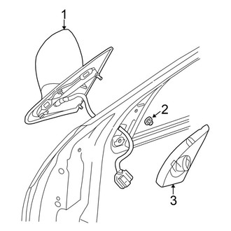 Chrysler OE - Front Door - Outside Mirrors (Wagon)