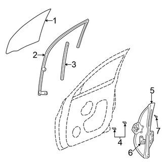 Chrysler OE - Front Door - Glass & Hardware (Wagon)