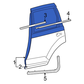 Chrysler OE - Rear Right Door Shell