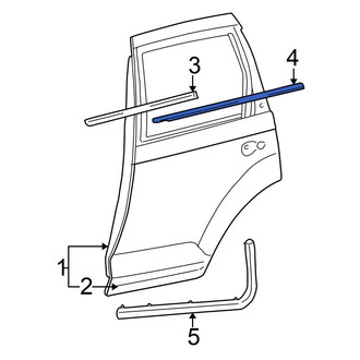 Chrysler OE - Rear Left Inner Door Seal