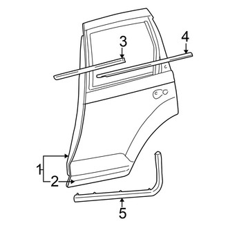 Chrysler OE - Rear Door - Door & Components