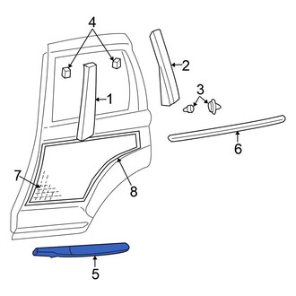 Chrysler OE - Rear Lower Door Molding