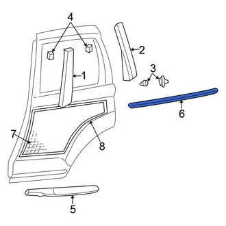 Chrysler OE - Front Lower Door Molding
