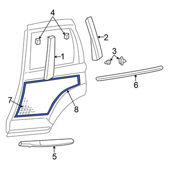 Chrysler OE - Front Lower Door Molding