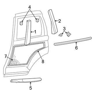 Chrysler OE - Rear Door - Exterior Trim